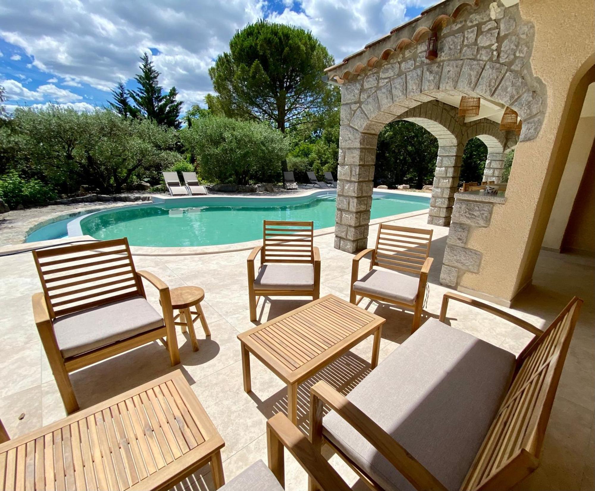 Maison Pour 12P, Piscine A Debordement Chauffee D'Avril A Octobre Inclus Рюом Екстер'єр фото