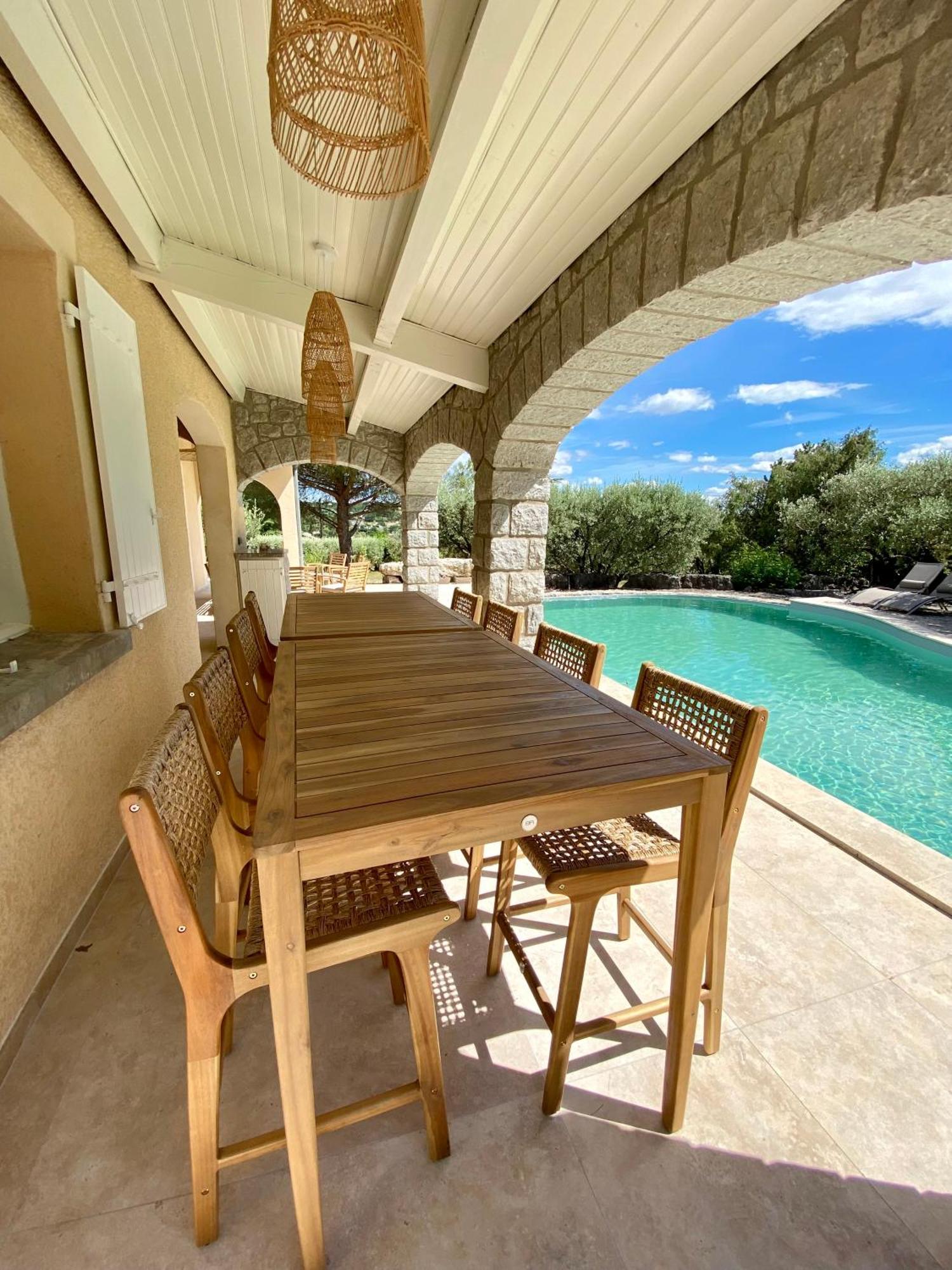 Maison Pour 12P, Piscine A Debordement Chauffee D'Avril A Octobre Inclus Рюом Екстер'єр фото