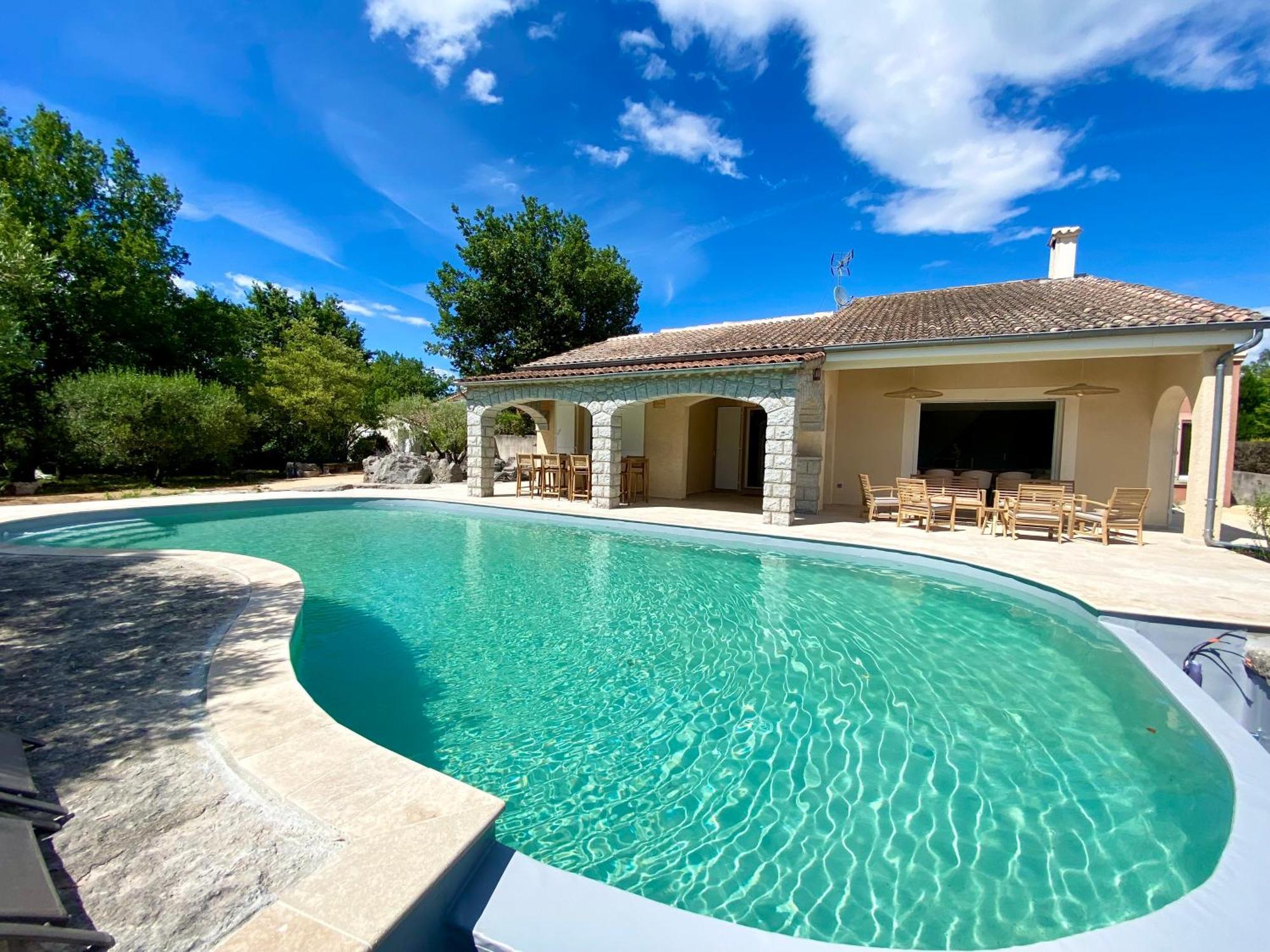 Maison Pour 12P, Piscine A Debordement Chauffee D'Avril A Octobre Inclus Рюом Екстер'єр фото