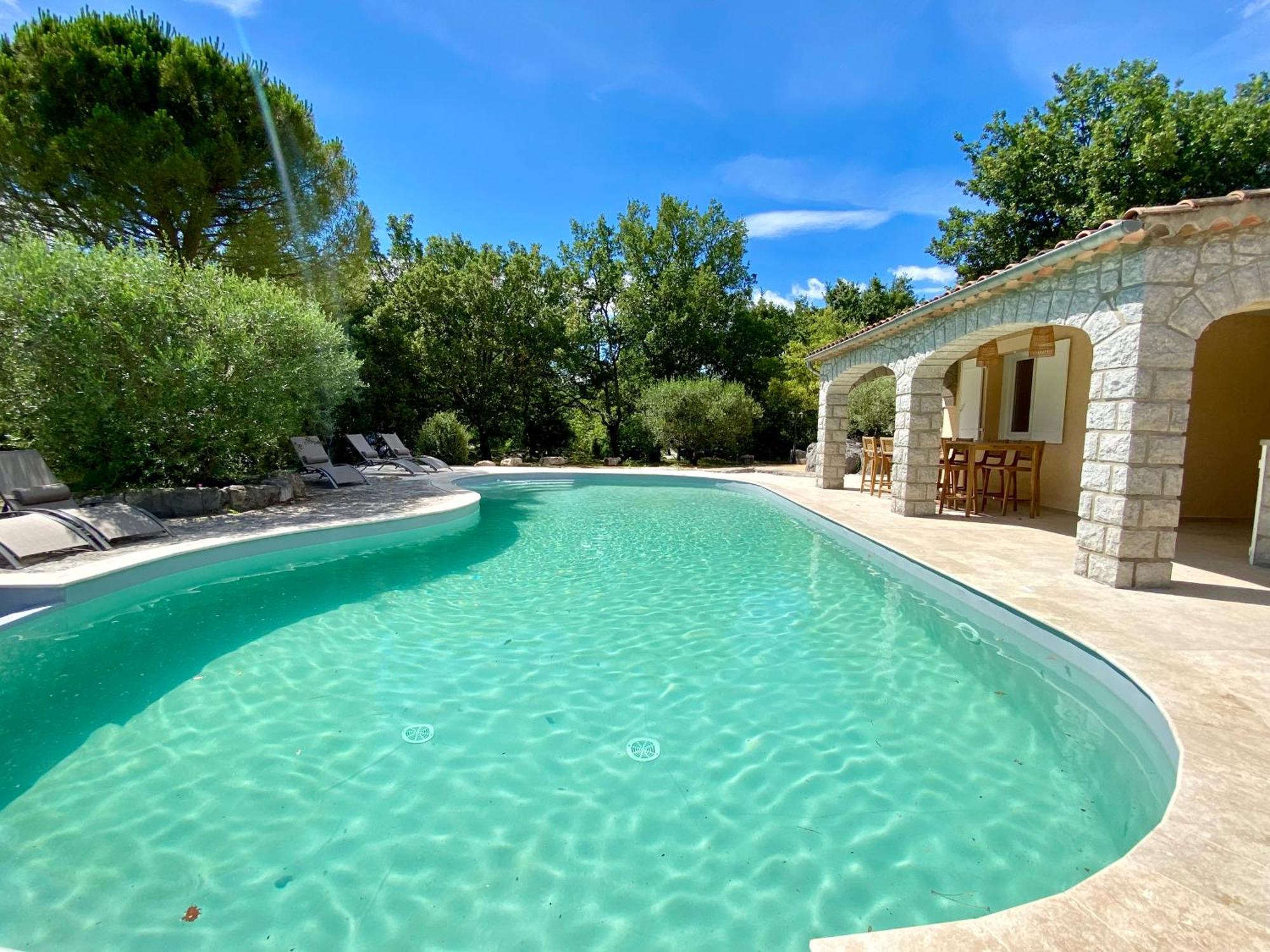 Maison Pour 12P, Piscine A Debordement Chauffee D'Avril A Octobre Inclus Рюом Екстер'єр фото