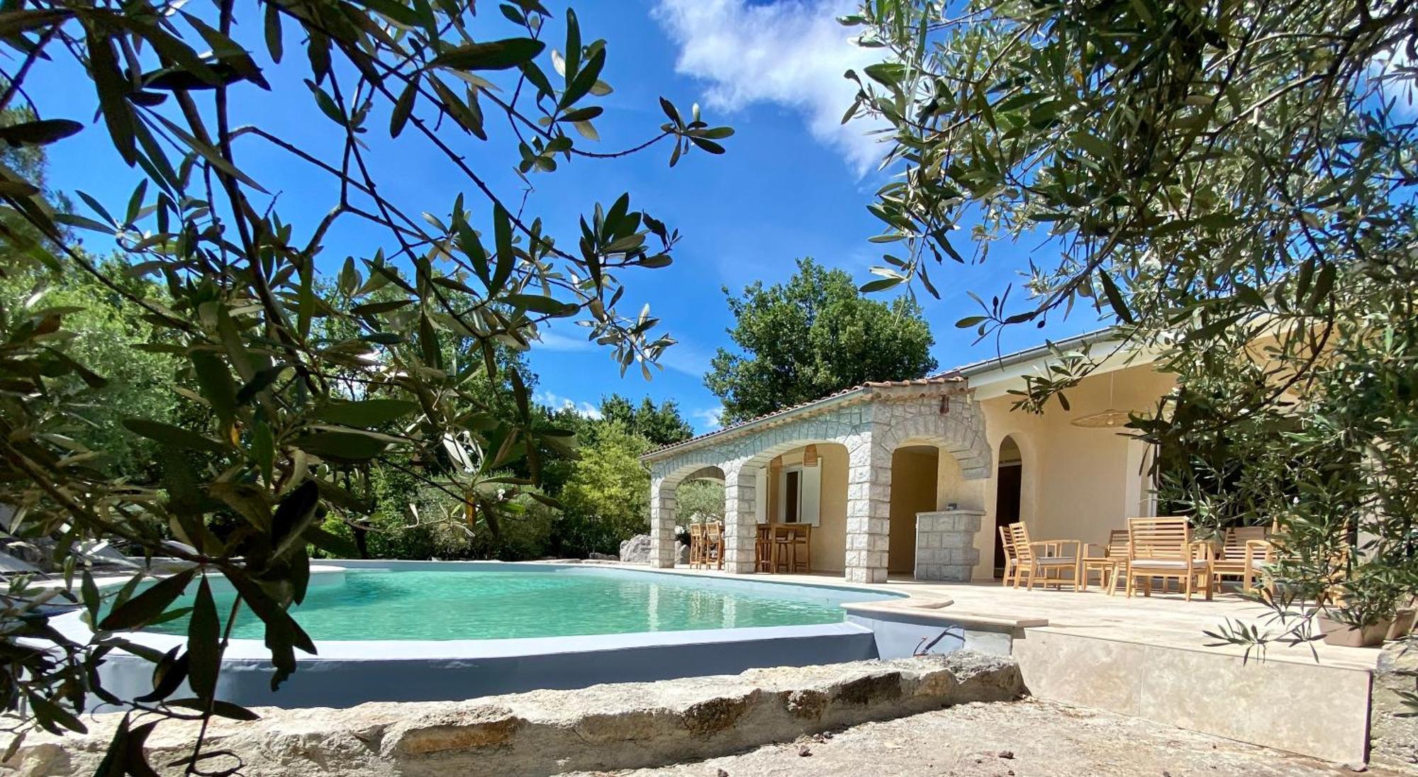 Maison Pour 12P, Piscine A Debordement Chauffee D'Avril A Octobre Inclus Рюом Екстер'єр фото